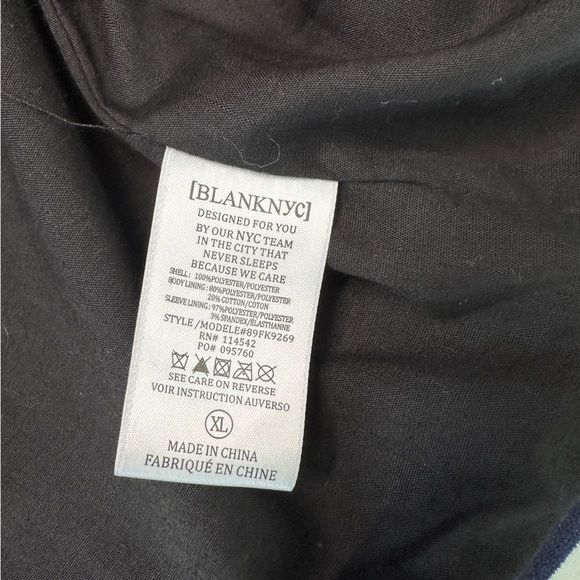 Blank NYC Blue Leather Moto Jacket - Picture 5 of 7